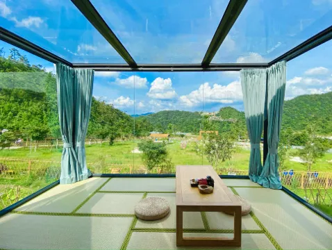 韶關3天團·《低10°生活》 2025年全新開業~韶關翁源·龍泰翁山源温泉城(親水別墅客房)+獨立別墅星空玻璃房