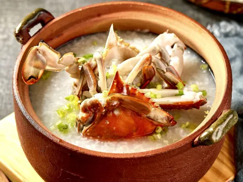 花膠肚石斑帶子+臺山霸王青蟹海鮮粥宴