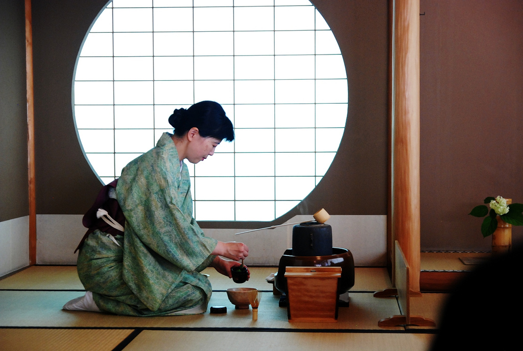 日式服务日本茶道美女图片日本的和服与茶道漂亮的日本女人日本盯屋