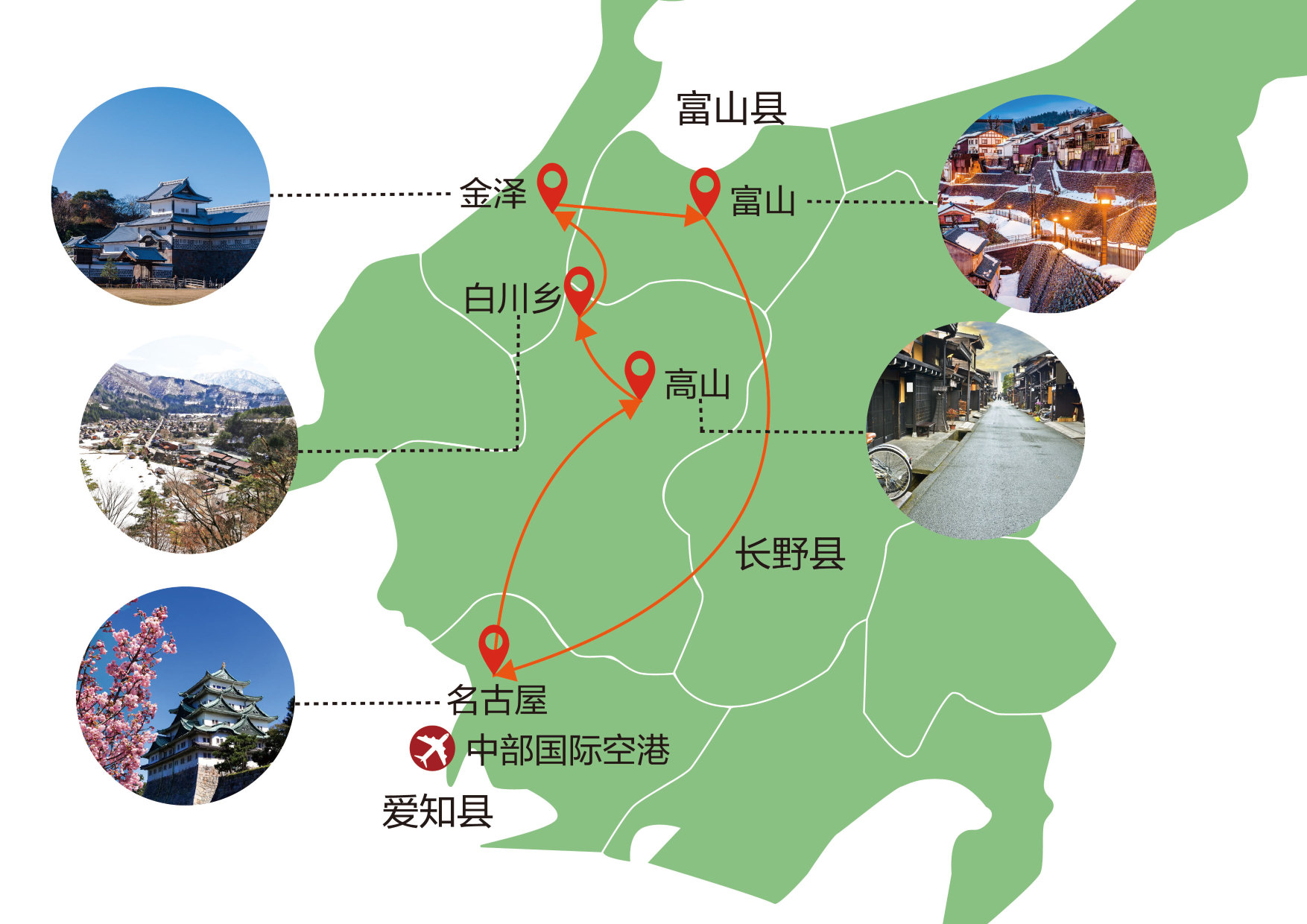 日本名古屋 白川乡 金泽 飞驒高山 下吕市8日自由行 中部大环游 1晚金泽 2晚高山 1晚下吕温泉世遗白川乡金泽美术馆 兼六园 高颜值 金箔冰激凌品飞騨牛体验下吕美人汤