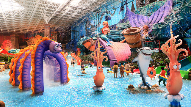 哈尔滨波塞冬鲨鱼酒店1-2晚 波塞冬沙滩水世界 海怪岛室外水乐园门票