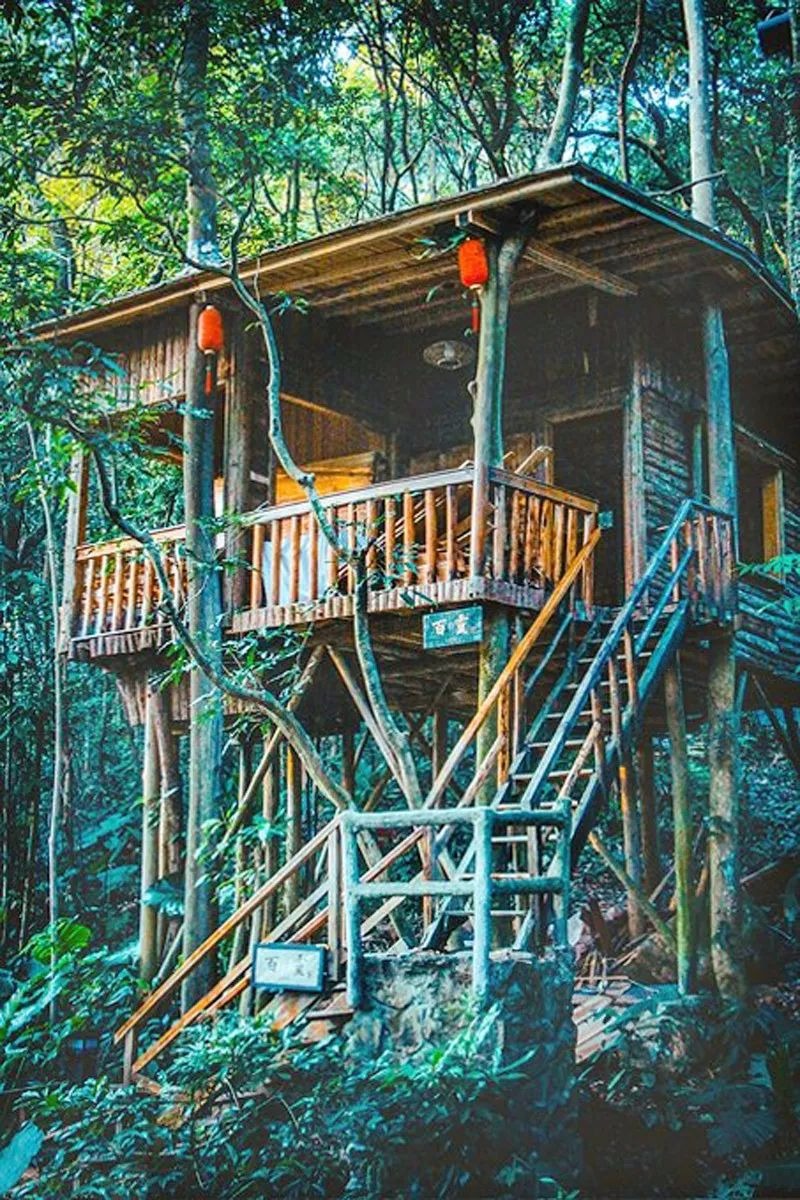 九州驿站(英德天门沟驿站树屋村)   英德天门沟景区 ·【双人无限次