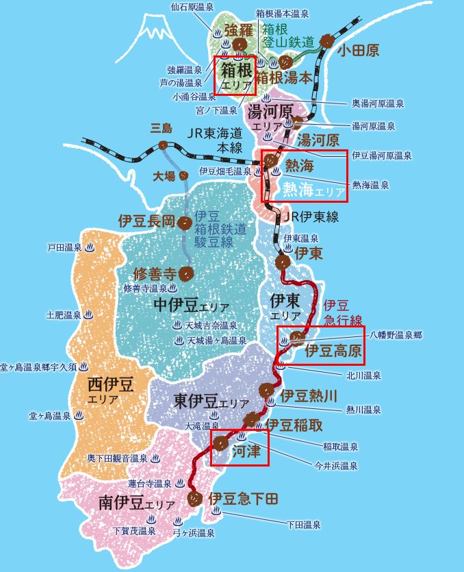 日本东京 伊豆6日自由行 4钻 樱花祭私家专车专导 含接送机 伊豆包车3日赏樱路线 箱根打卡 1晚修善寺温泉体验 1晚东伊豆 望海泡温泉 双温泉行程奇景大室山纵贯伊豆半岛深度游