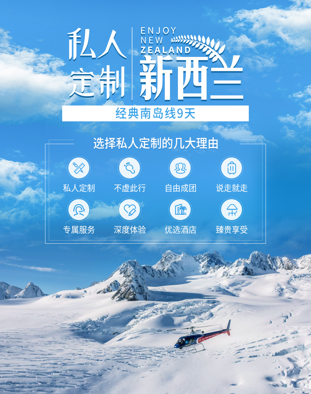 新西兰基督城+福克斯冰河+皇后镇+达尼丁+蒂