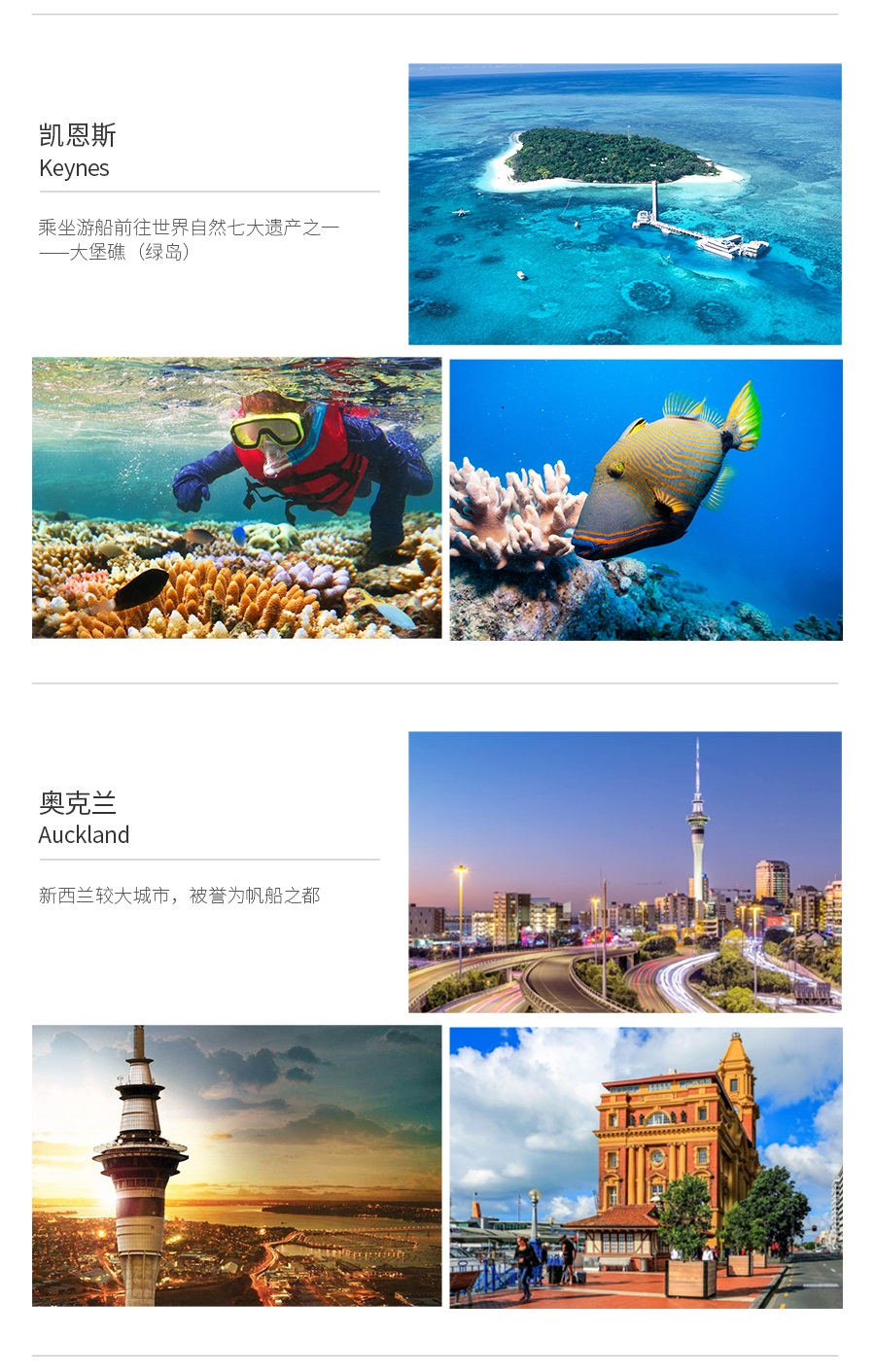 澳大利亚悉尼+凯恩斯+黄金海岸+墨尔本+新西