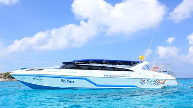 泰国普吉岛斯米兰群岛海星seastar双体船快艇一日游口碑船家中文导游