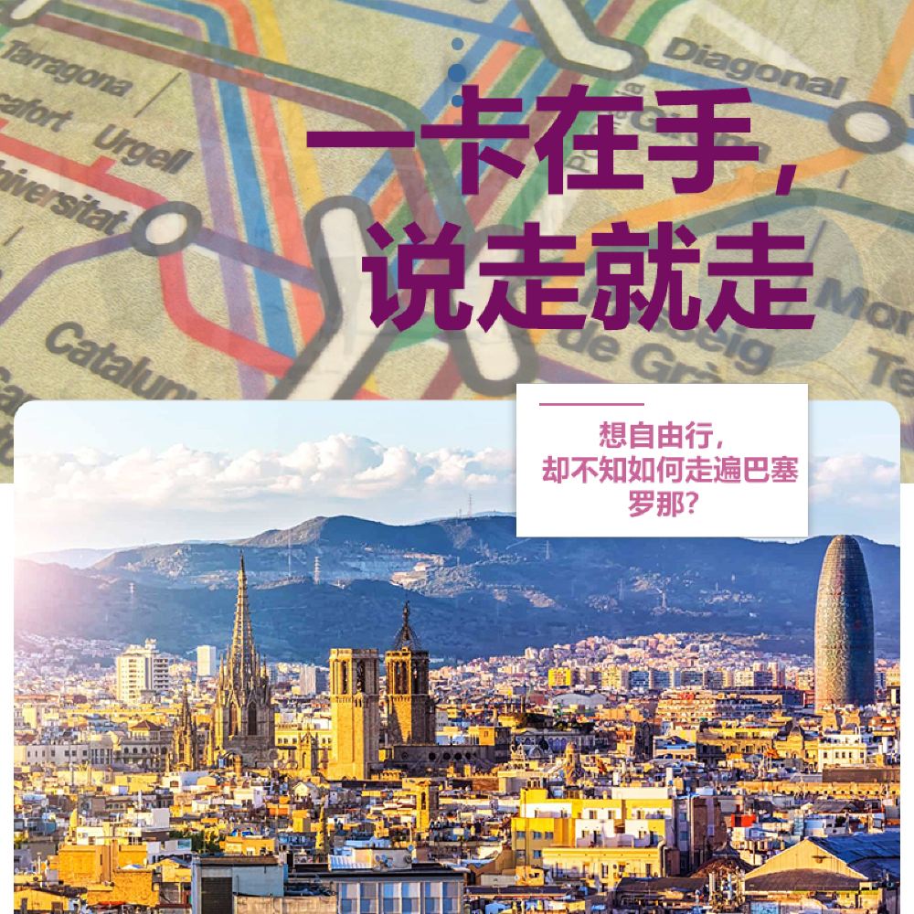 【秒出票】巴塞罗那城市交通卡(2\/3\/4\/5日卡+不