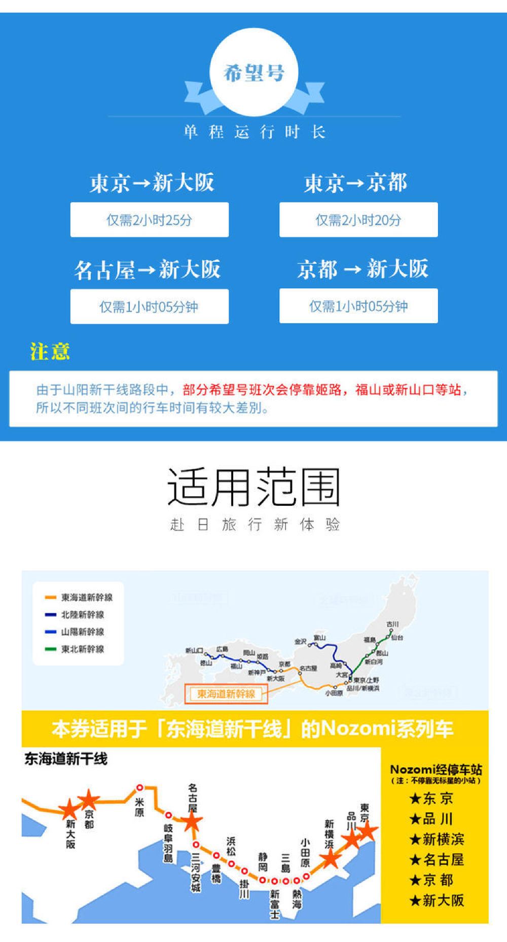 日本新干线希望号指定席票券线路推荐 携程玩乐