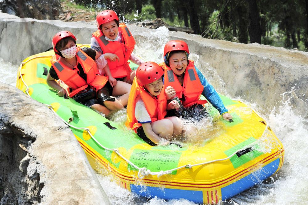 庐山风景名胜区三叠泉漂流一日游冰川冰爽冲浪漂丛林浪遏飞舟一路爽一