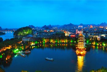 日月双塔+象鼻山+桂林市榕杉湖景区+桂林两江四湖景区半日游【漫游城市citywalk，打卡象鼻山三部曲，日月双塔登塔俯瞰城景，让您不虚此行！】