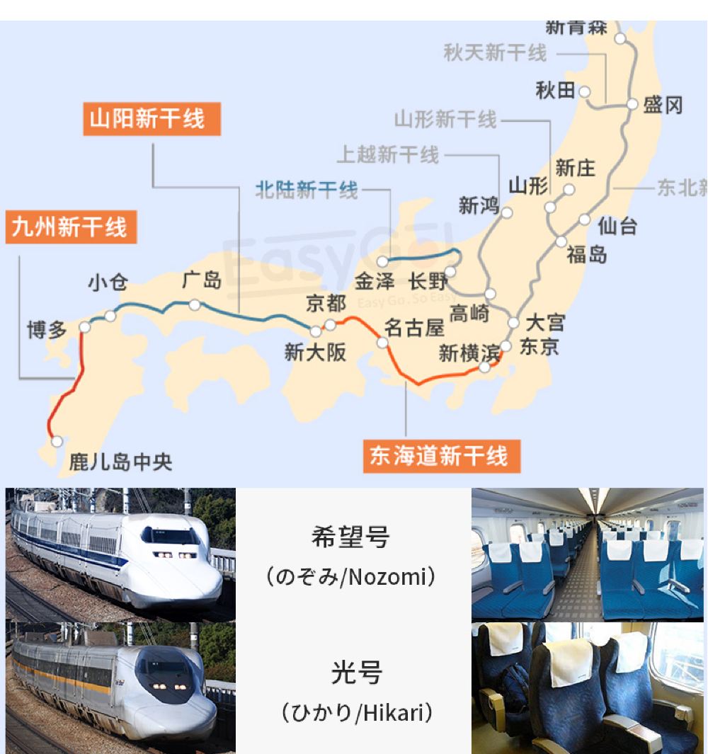 大阪 东京出发至博多 小田原 热海新干线指定席单程票 希望号 回声号 瑞穗号 线路推荐 携程玩乐