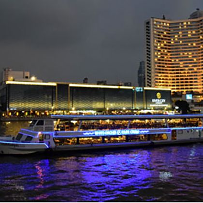 泰国曼谷大林江水上市场+丹嫩沙多水上集市+璀璨明珠号夜游湄南河一日游