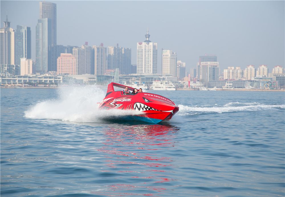 仙境海岸青岛海上高速漂移快艇飞鱼体验票