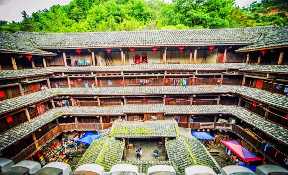 漳州南靖土楼群2日游云水谣古镇田螺坑土楼