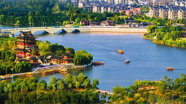 江苏泰州凤城河望海楼 梅园 乔园 凤城河风景区 泰州老街一日游【芜湖