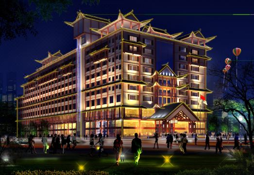 日月恒大酒店（贺州灵峯广场远东财富中心店）酒店外观