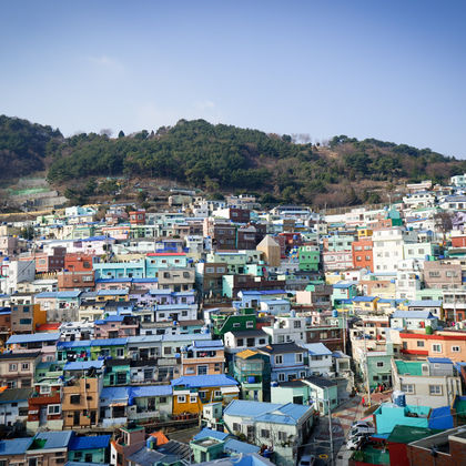 韩国釜山海云台蓝线公园+五六岛天空步道+白浅滩文化村一日游