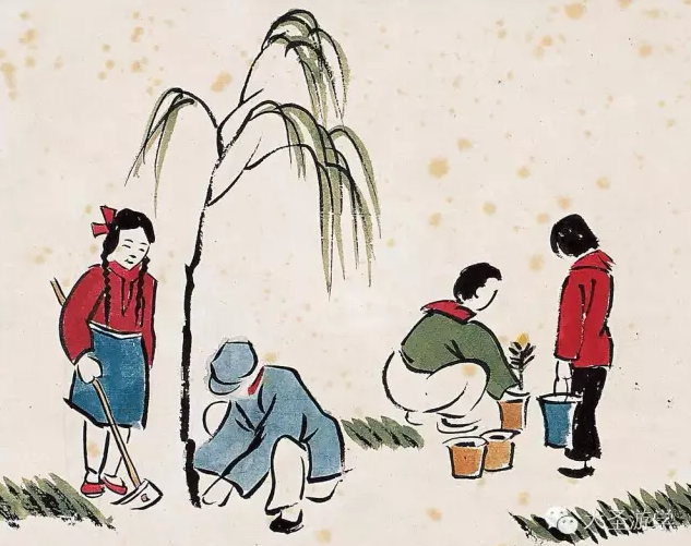 种树国画,罗斯人种树的故事,种树歌_大山谷图库