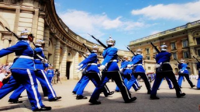 瑞典王宫阅兵仪式